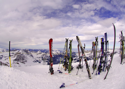 Switzerland, Mount Titlis In Winter: Summit