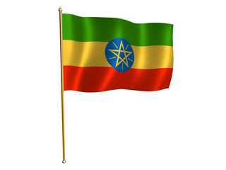 ethiopian silk flag