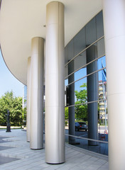 modern corporative business building entrance