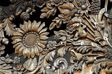 wooden flower pattern