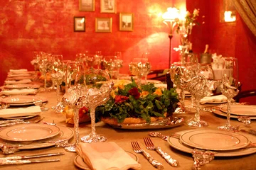 Fotobehang magnificent dinner table © Skogas