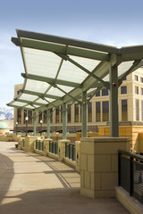 open mall sidewalk roof