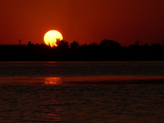 beside lake