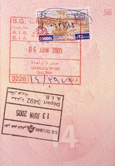 passport stamps - visa to lebanon