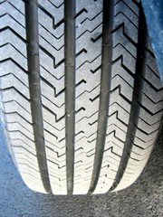 detail of a car tire