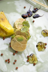 foie fras with bruleed pineapple