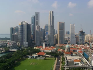 Deurstickers Singapore skyline