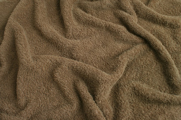 brown towel terry cloth