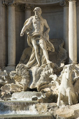 di trevi fountain details, Rome, Italy