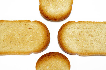 slices of toasted  bread background