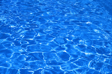 pure blue water in pool