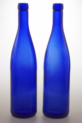 two blue wine-bottle - 549591