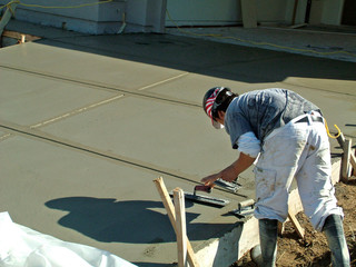 concrete finisher, people working