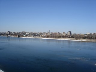 Obraz premium novosibirsk city, ob river,