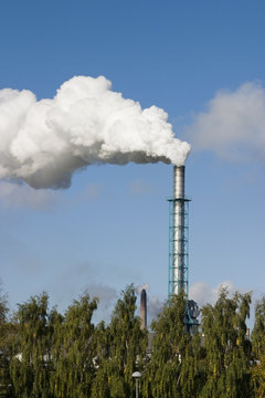 chimney and smoke