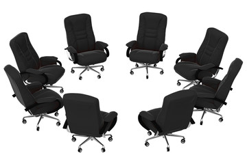 isolated office armchairs 05