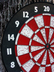 old dart board