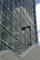 glass tower at canary wharf