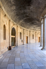 Fototapeta na wymiar ancient arena in the alhambra palace in spain