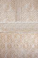 ancient architecture in the alhambra palace in spain