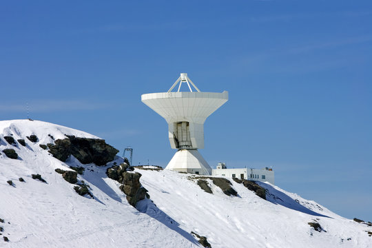 ski slopes and observatory of resort in spain