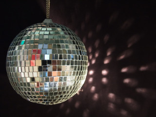 shiny disco ball reflections