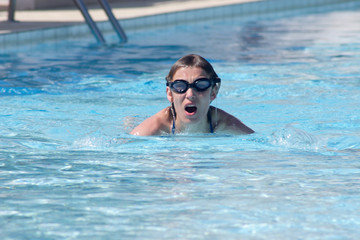 swimming woman