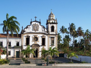 portuguese church in olinda - obrazy, fototapety, plakaty