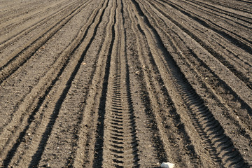 empreinte de tracteur