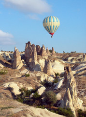 hot air balloon over cappadocia, turkey