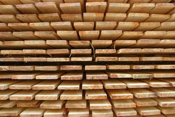 stacked timber