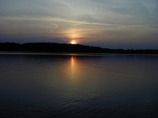 barren river lake at sunset