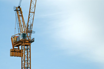 crane against blue sky