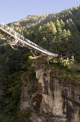 dudh koshi suspension bridge - obrazy, fototapety, plakaty