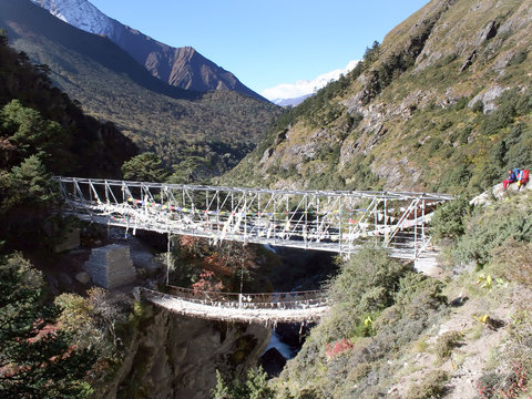 suspension bridge - nepal