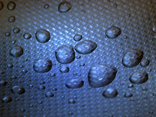 droplets on metal