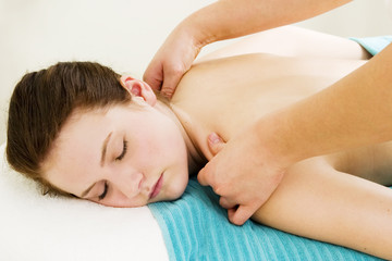 Obraz na płótnie Canvas massage close up
