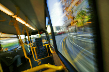 motion blur through bus