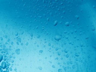 water drops metallic surface