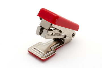 red stapler