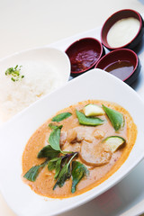thai style red curry chicken