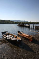 Naklejka na ściany i meble barques sur les rives du rudyard lake