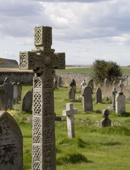 cross in church graveyard.