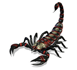 scorpion with chinese decoration