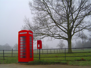 rural phone box in england