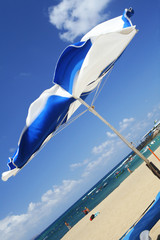 playa con viento