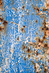 blue paint and rust grunge background