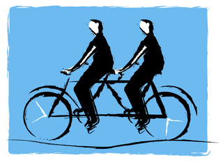 tandem bycicle