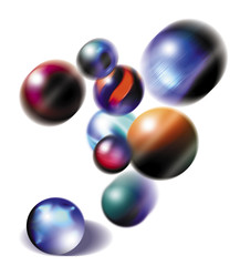 coloured spheres