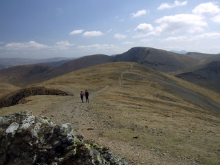 Obraz premium view from hopegill head,lake district,uk